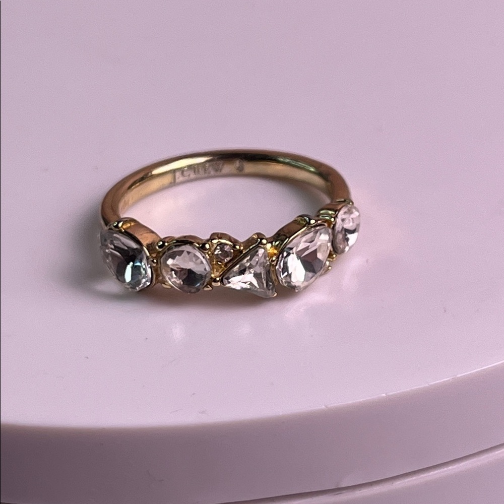 J. Crew Multi Rhinestone ring Size 8 - Picture 7 of 9